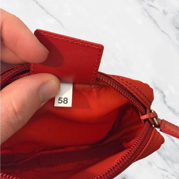 PRADA Necessaire Tessuto Vela Nylon Cosmetic Pouch Set in Rosso Red NWT COA - Picture 5 of 12